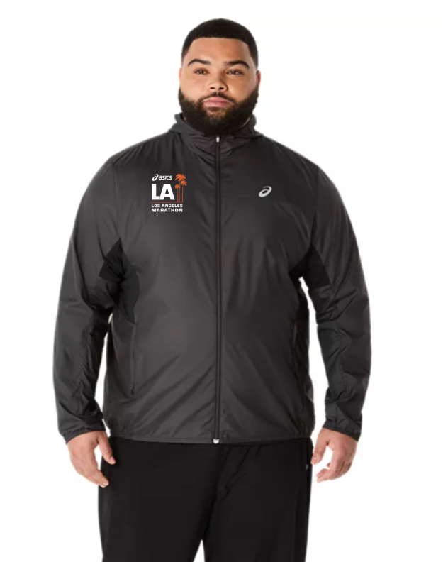 2027 ASICS Los Angeles Marathon-ASICS Men's Silver Jacket Black (2011D235) (LA27-08)