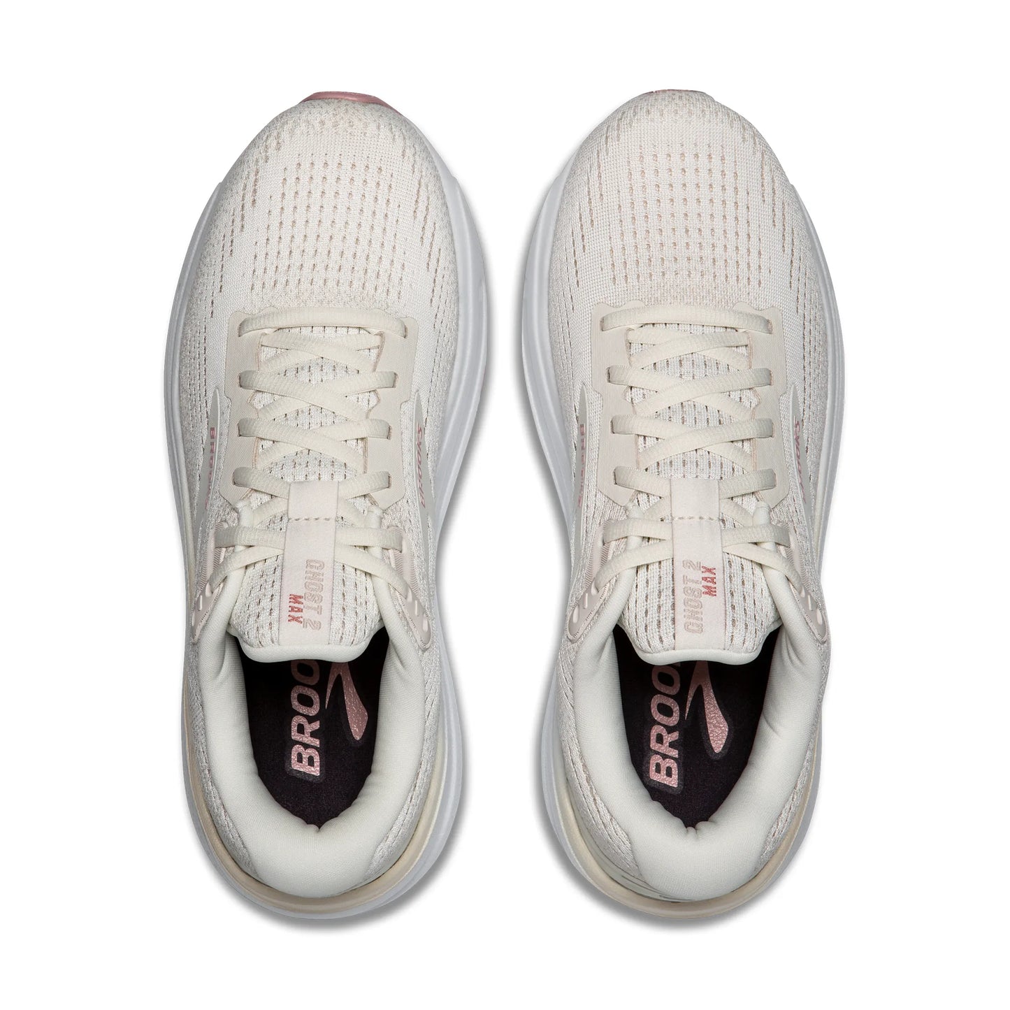 Brooks Womens Ghost Max 2 Coconut Milk/Gray/Zephyr Extra Wide (120420-2E-190)