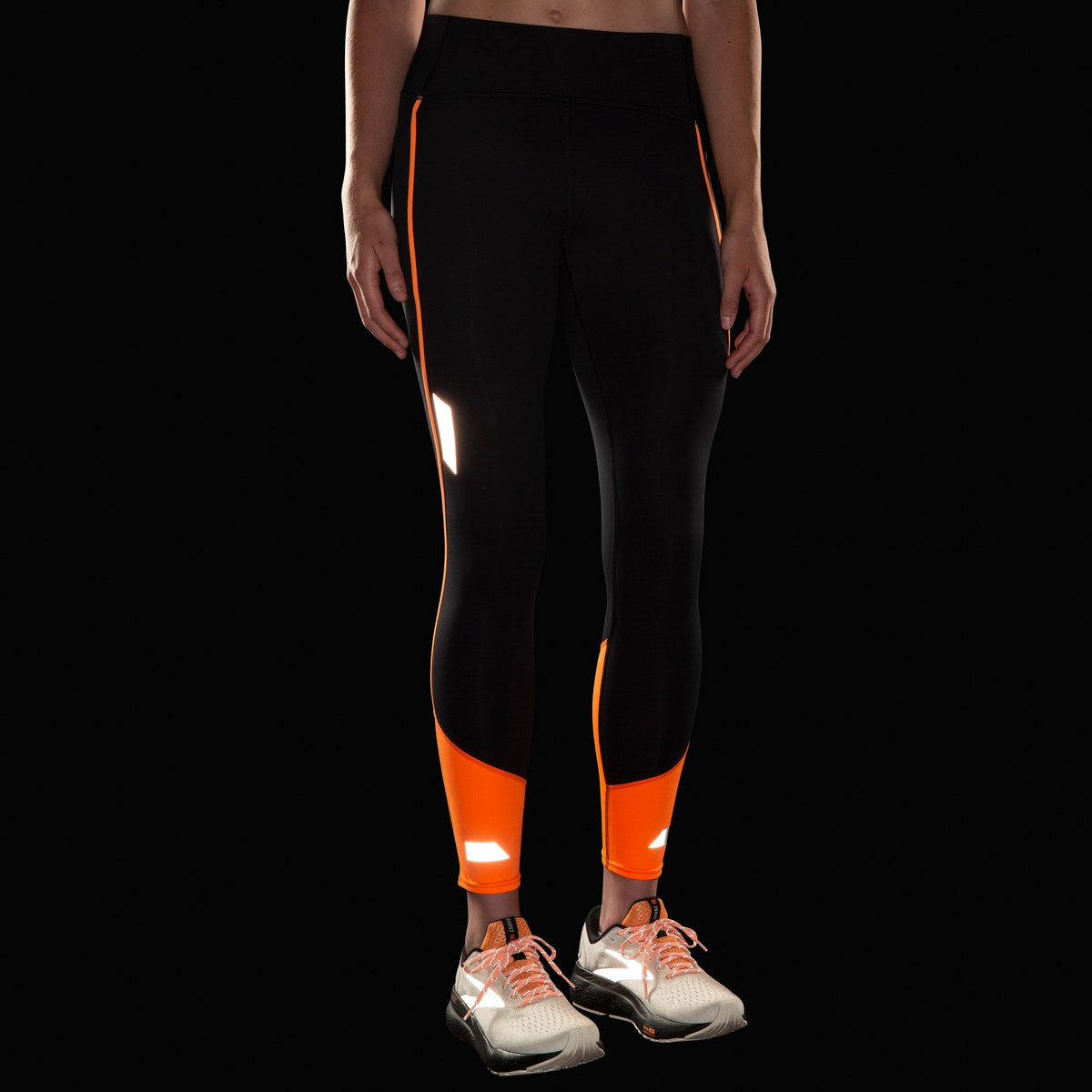 Brooks Run Visible Tight 2.0 - Black/Fluoro Flash - WOMEN (221693)