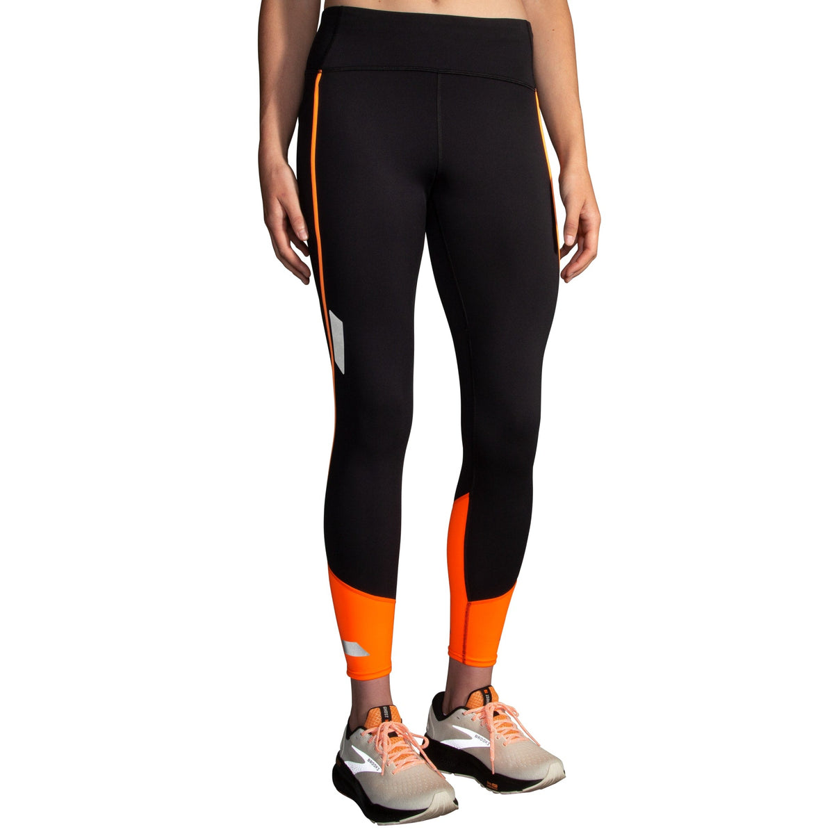 Brooks Run Visible Tight 2.0 - Black/Fluoro Flash - WOMEN (221693)