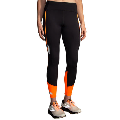 Brooks Run Visible Tight 2.0 - Black/Fluoro Flash - WOMEN (221693)