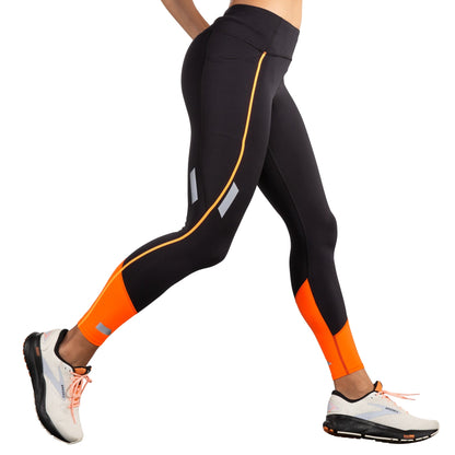 Brooks Run Visible Tight 2.0 - Black/Fluoro Flash - WOMEN (221693)