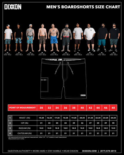 Black & Red Bolt Boardshorts