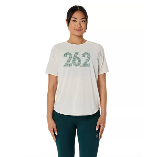 Boston 26.2 - ASICS Women's Road SS Top - Birch (2012C969) (HBM26-07)