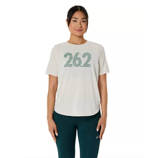 Boston 26.2 - ASICS Women's Road SS Top - Birch (2012C969) (HBM26-07)