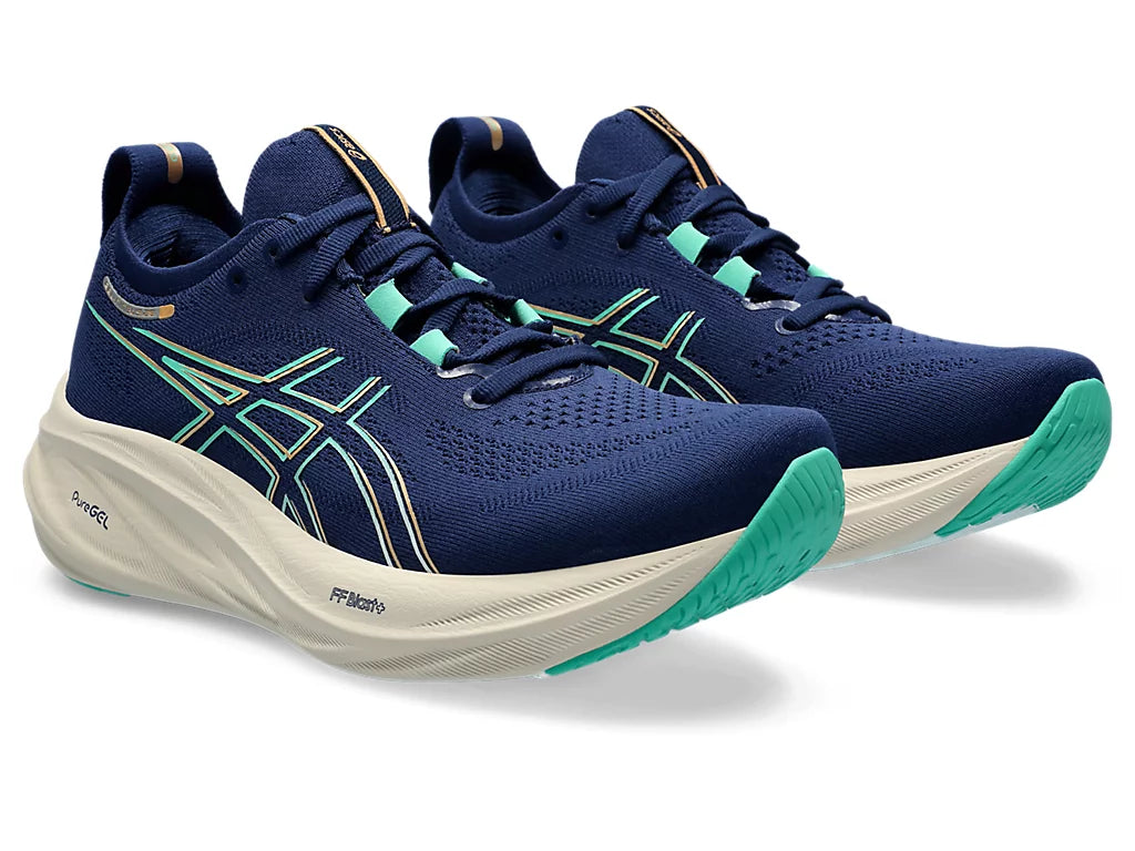 Asics Womens Gel Nimbus 26 Wide - Blue Expanse/Aurora Blue (1012B602-400)
