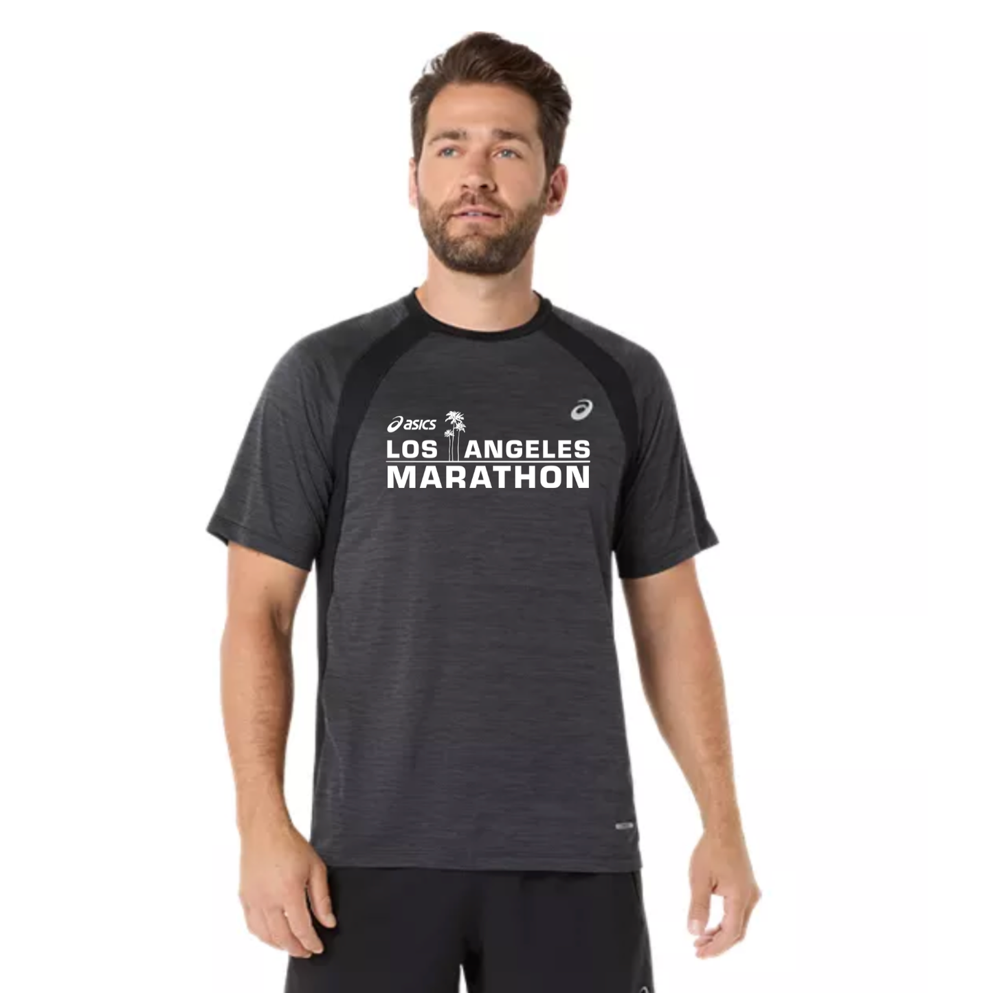 2026 ASICS LA Marathon-ASICS Men's Road SS Top Black (2011D453) (LA26-02)