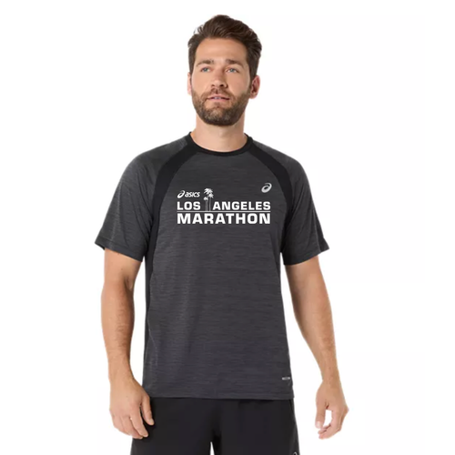 2026 ASICS LA Marathon-ASICS Men's Road SS Top Black (2011D453) (LA26-02)
