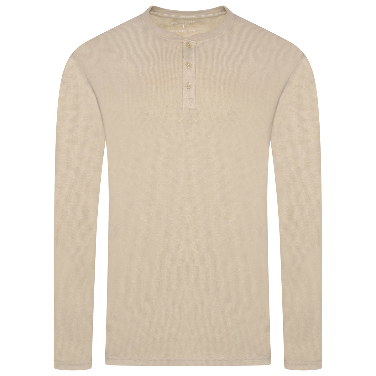 Henley Waffle Knit Long Sleeve Top