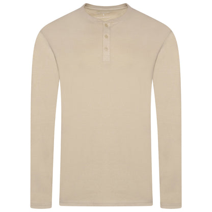 Henley Waffle Knit Long Sleeve Top