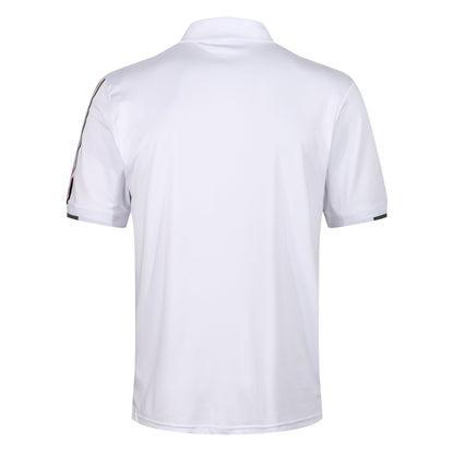 Island Green Racing Stripe Print Golf Sport Polo Shirt