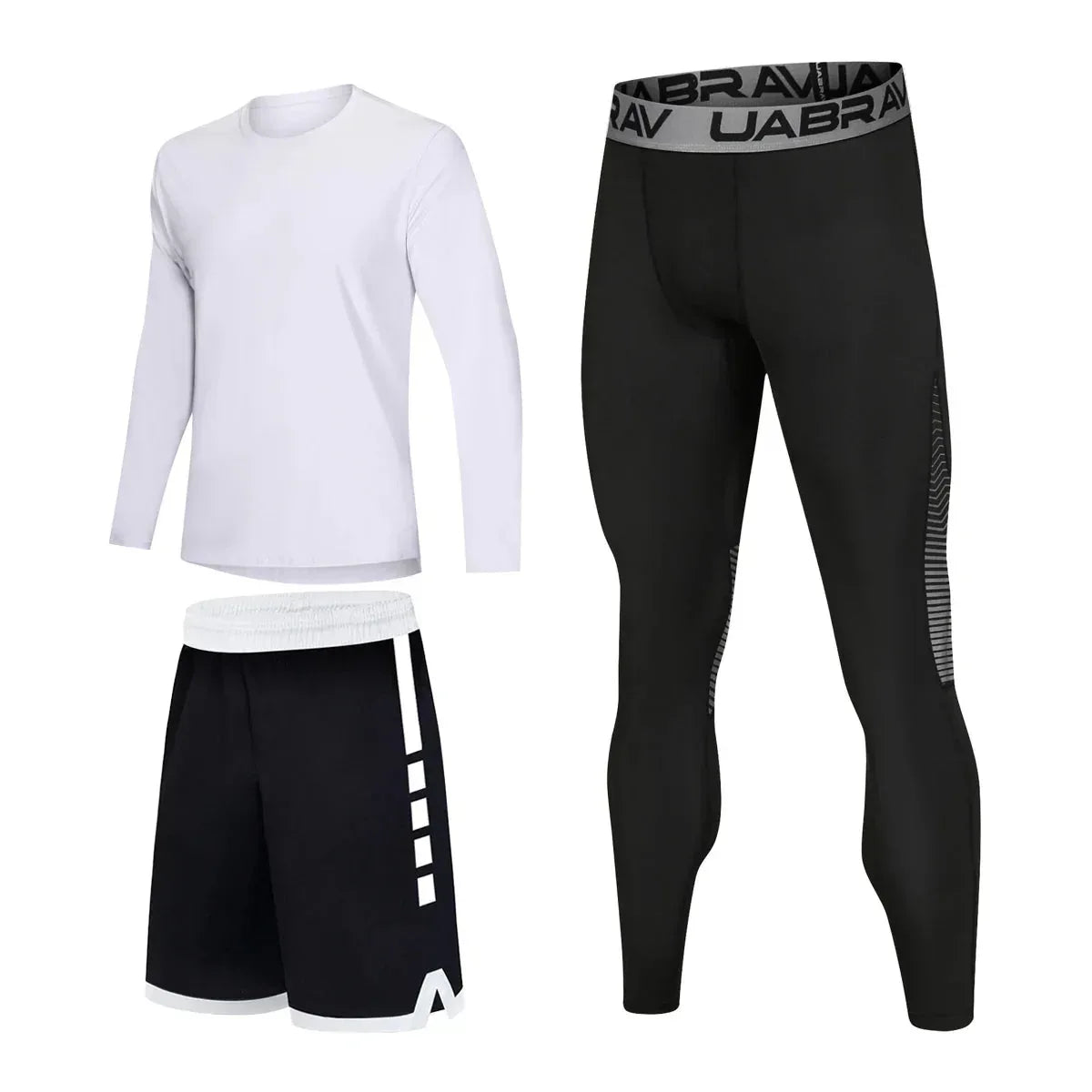 Sportswear for Men: High-Elastic Quick-Drying Compression Leggings Set