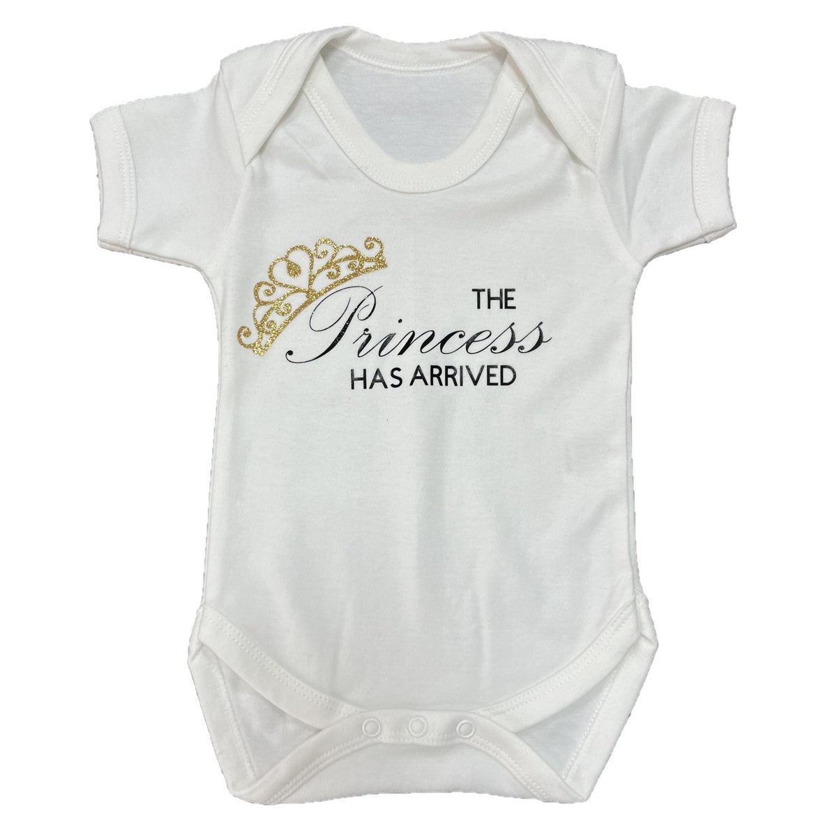 'The Princess Has Arrived' Romper, Vest, Hat Set in a Gift Box