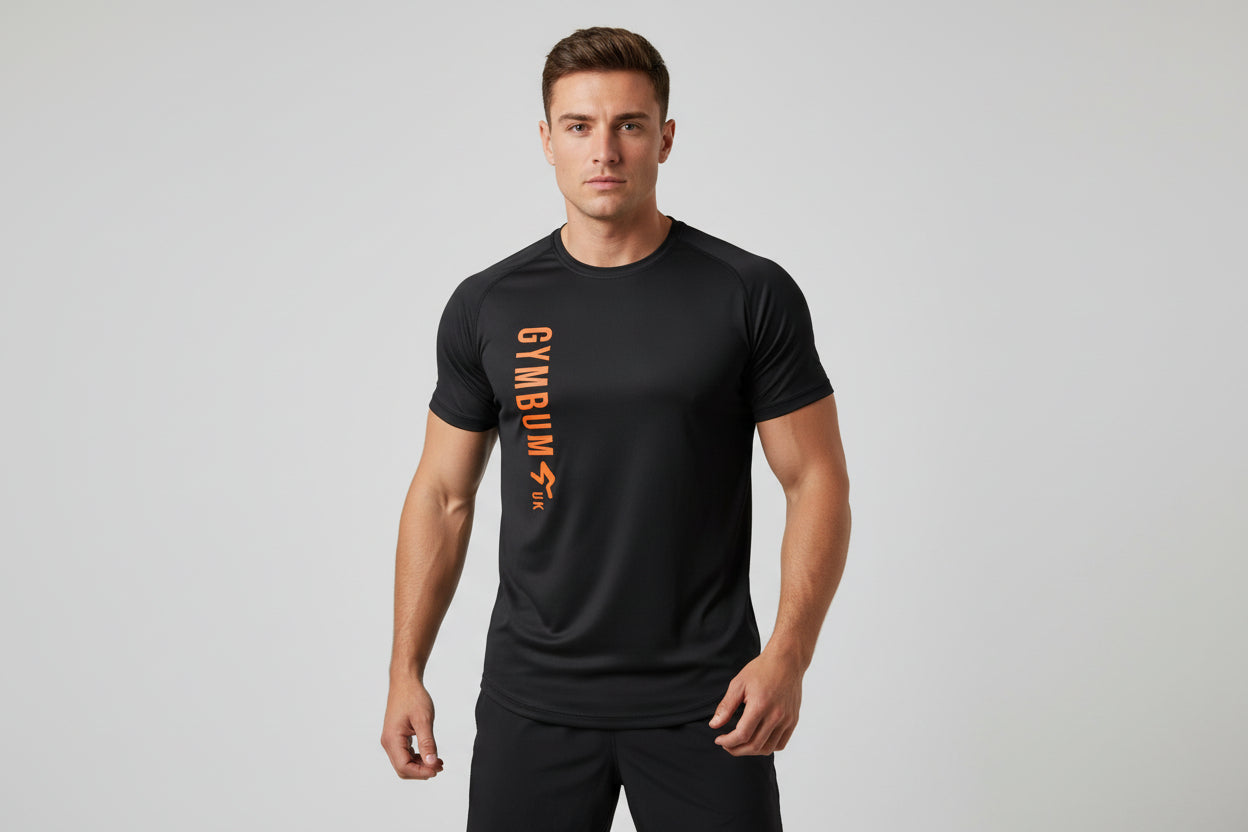 Orange Flex Long Logo Performance Tee