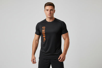 Orange Flex Long Logo Performance Tee