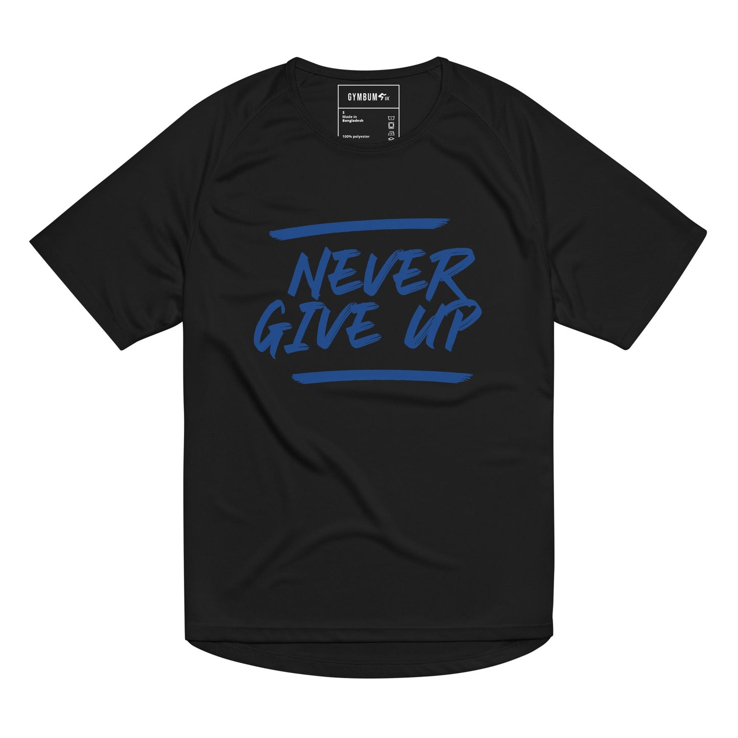 GymBum UK Never Give Up Performance T-Shirt
