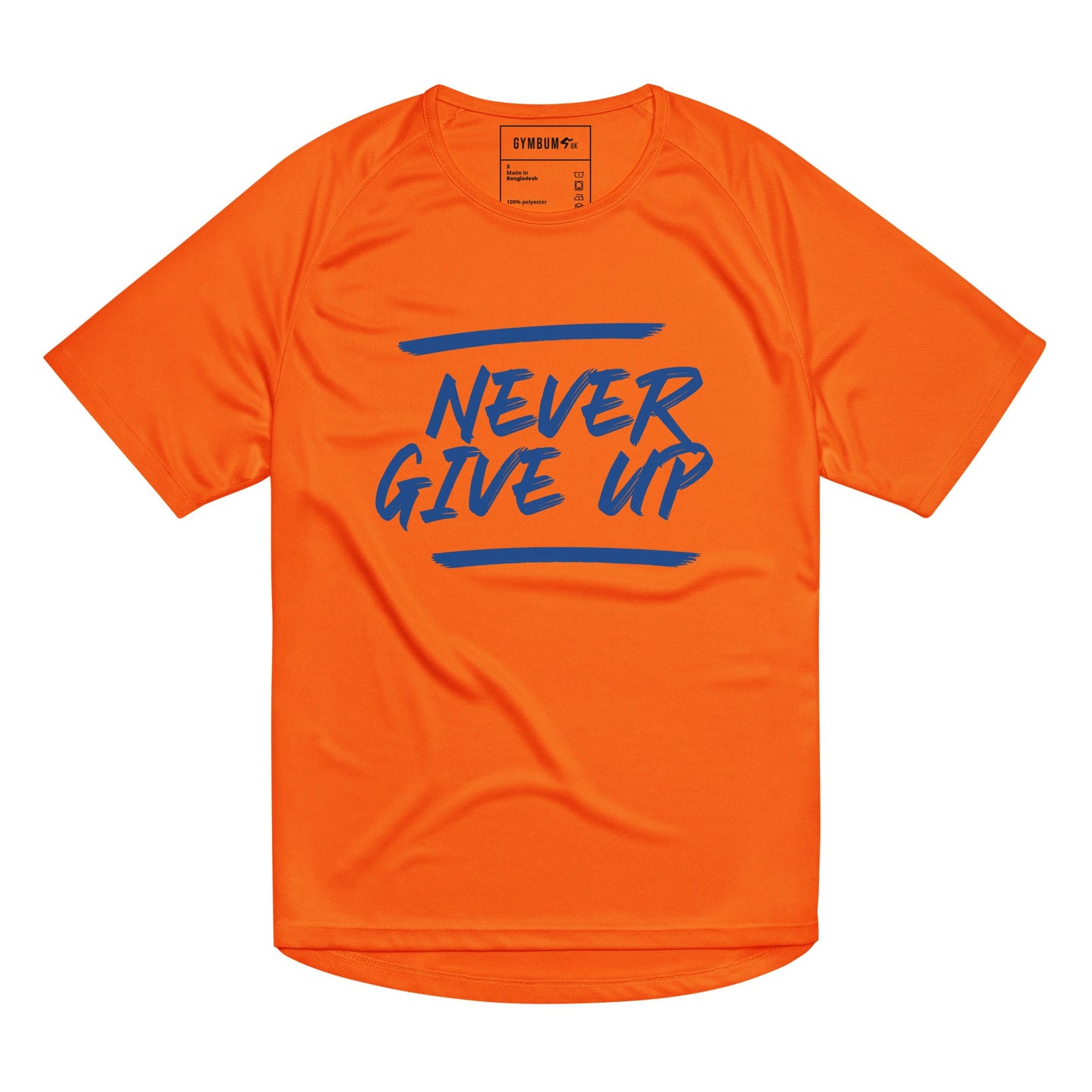 GymBum UK Never Give Up Performance T-Shirt