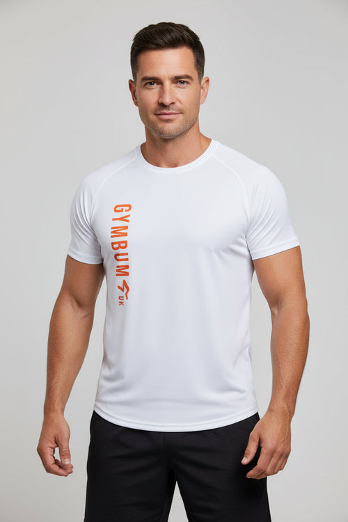 Orange Flex Long Logo Performance Tee