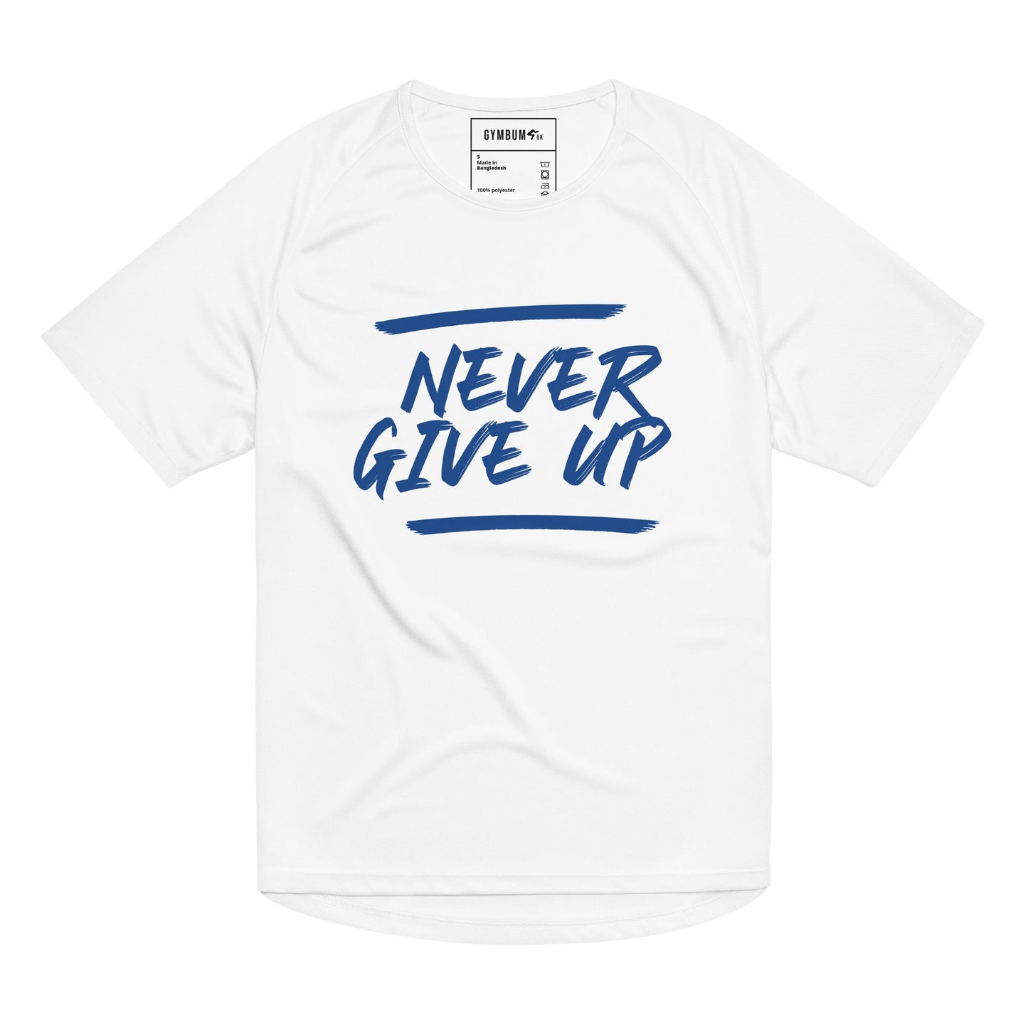 GymBum UK Never Give Up Performance T-Shirt