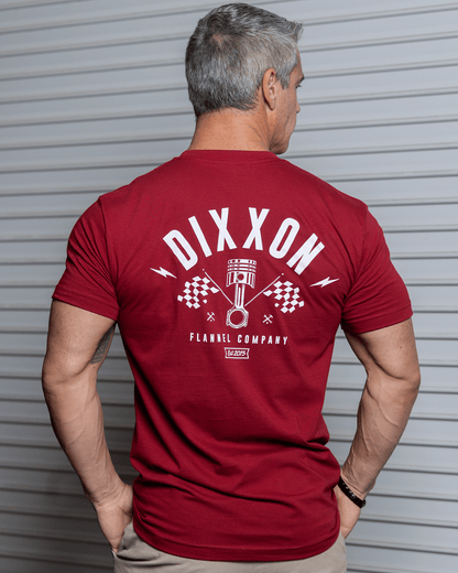 White Driver T-Shirt - Cranberry