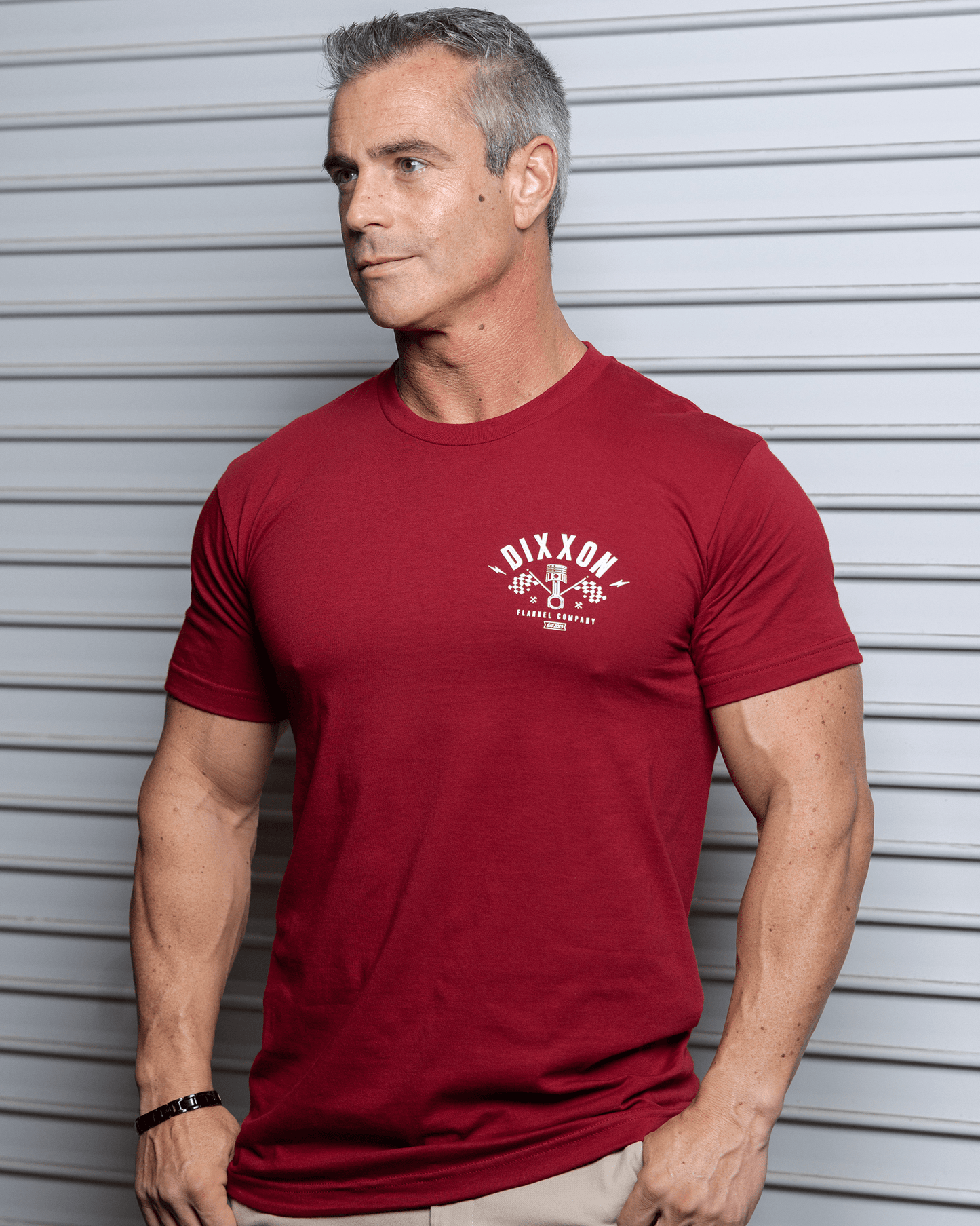 White Driver T-Shirt - Cranberry