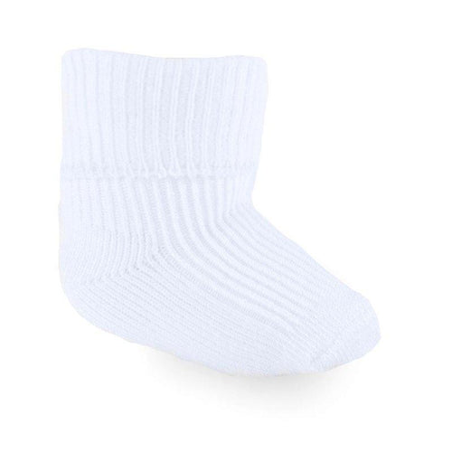 White Turnover Socks - 0-2.5 (6-12m)