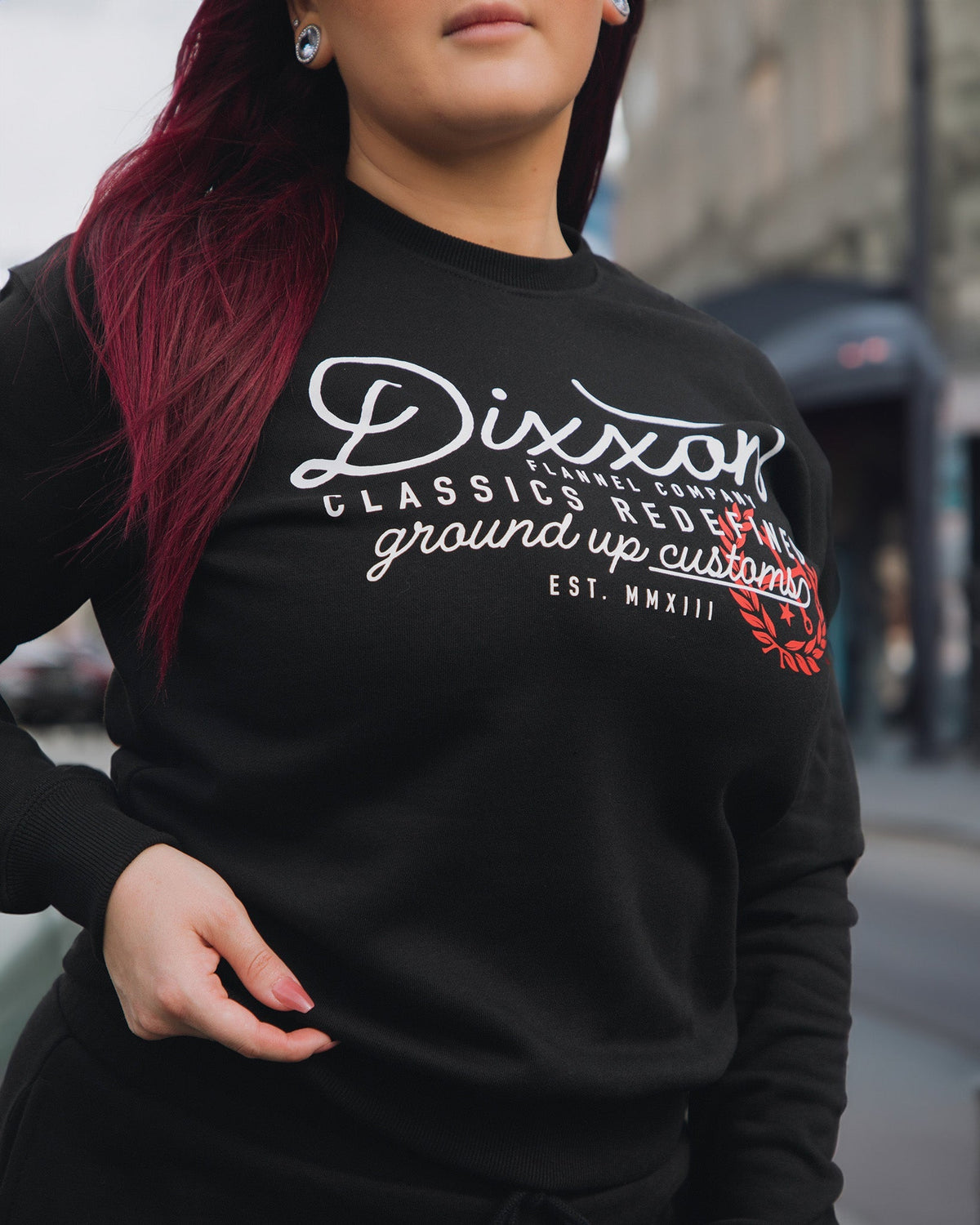 Women's Ground Up Customs Crewneck Sweatshirt - Black