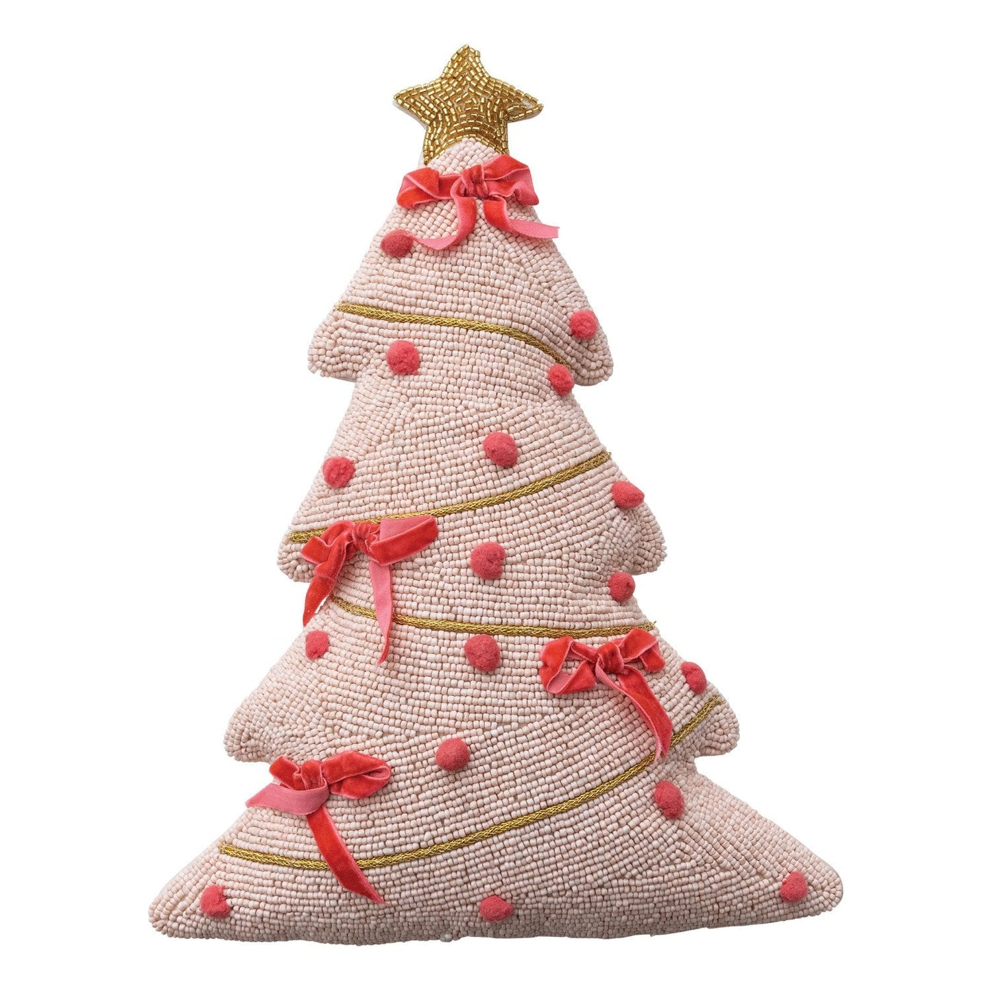 Beaded Tree Shaped Pillow